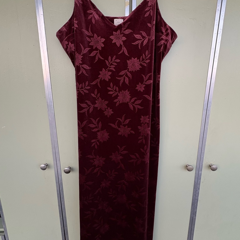 A New Day Floral Velvet Dress
